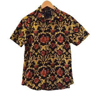 Cactus Man by Ricky Singh Mens Button Front Shirt Medium Short Sleeve Cotton